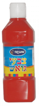 בקבוק גואש 500 מ"ל צבע-אדום רחיץ במיוחד לילדים לא רעיל!