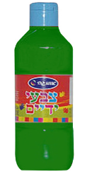 בקבוק צבעי ידיים 500 מ"ל צבע-ירוק דשה רחיץ במיוחד לילדים לא רעיל!