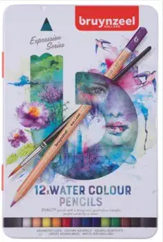 Bruynzeel Set of 12 Water- צבעי אקוורל צבעוניים איכותיים