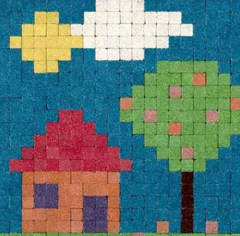 ערכת להכנת תמונה מפסיפס-Mini Mosaikid's- בית