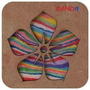 SANDit ערכה ליצירת תמונה עם חול צבעוני- פרח