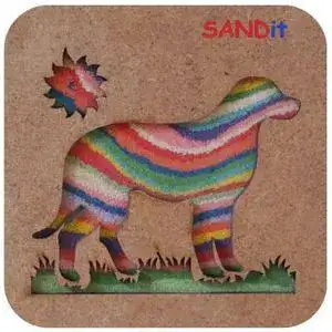 SANDit ערכה ליצירת תמונה עם חול צבעוני- כלב