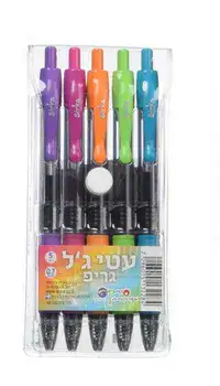 סט עט ג'ל גריפ- צבעוני