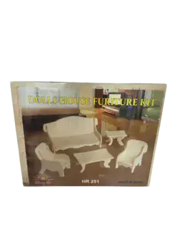 ערכת יצירה לילדים הרכבה מעץ- דגם רהיטי סלון