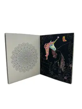 חוברת צביעה ודפי קסם מהממת- חד קרן