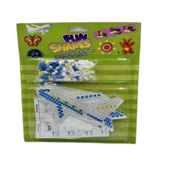 ערכת יצירה - להכנת תמונה מחרוזי גיהוץ בדגם- מטוס