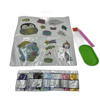 עבודות שיבוץ יהלומים- הכנת מדבקות יהלומים 10 יחידות- חיות חמודות