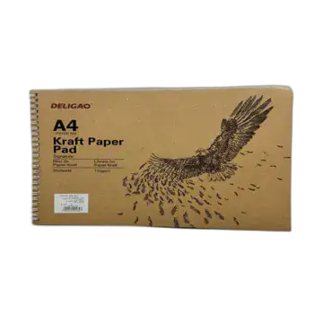 בלוק נייר קראפט חום A4 KRAFT PAPER PAD