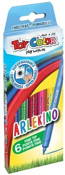 6 טושים דקים toy color