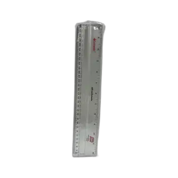 סרגל מפלסטיק שקוף קשיח 30 ס"מ