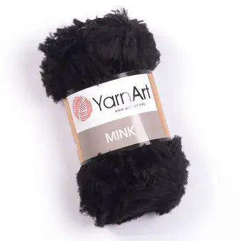 YARNART-MINK-צמר מילק שחור-346