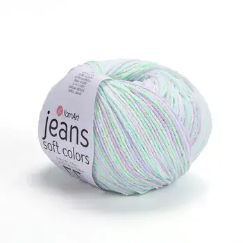 YARNART-JEANS-SOFT-COLORS-חוט סריגה מתחלף 55% כותנה-6201
