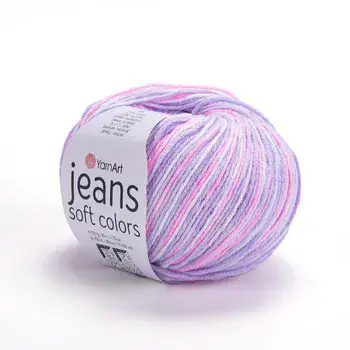 YARNART-JEANS-SOFT-COLORS-חוט סריגה מתחלף 55% כותנה- 6205