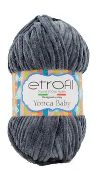 YONCA BABY- צמר קטיפה לתינוקות יאנקה בייבי -אפור 091