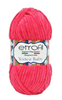 YONCA BABY- צמר קטיפה לתינוקות יאנקה בייבי -ורוד זוהר 319