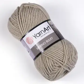 צמר מרינו- MERINO BULKY צמר עבה עם 25% צמר אמיתי בצבע- טבעי 33