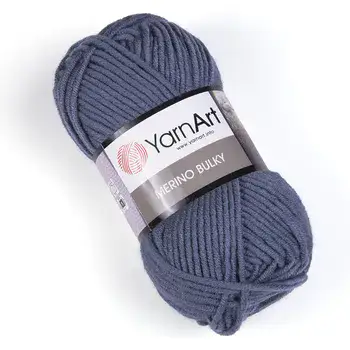 צמר מרינו- MERINO BULKY צמר עבה עם 25% צמר אמיתי בצבע- ג'ינס 3088
