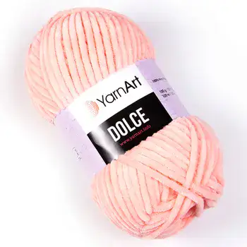 צמר קטיפה איכותי דולצ'ה- YARNART-DOLCE בצבע- ורוד אפרסק 764