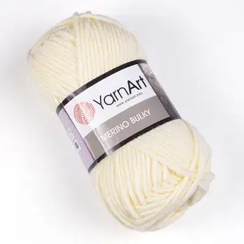 צמר מרינו- MERINO BULKY צמר עבה עם 25% צמר אמיתי בצבע- צהבהב 7003