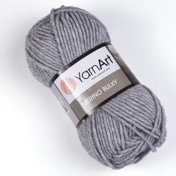 צמר מרינו- MERINO BULKY צמר עבה עם 25% צמר אמיתי בצבע- אפור 282