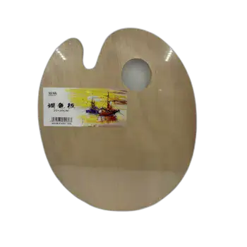 פלטה לערבוב צבעים מעץ אליפסה 20X30