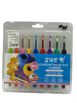סט מסרגות עם ידית אחיזה 9 מידות מיוחדות