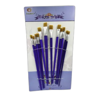 סט מכחולים שטוחים בגדלים שונים 12 יחידות