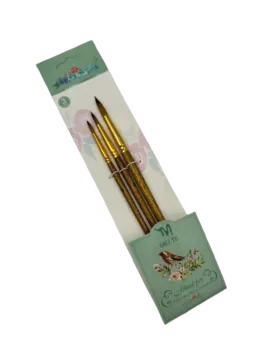 3 מכחולים איכותיים עגולים