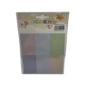 10 דפי מדבקות בצבעי פסטל- מלבן 6 בדף