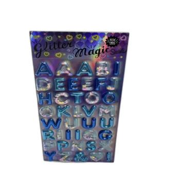 מדבקות נפוחות אולטרה אותיות- כחול