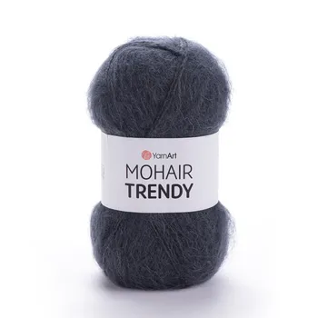 YARNART-MOHAIR-TRENDY-חוט סריגה עם 50% אנגורה- צבע אפור 118