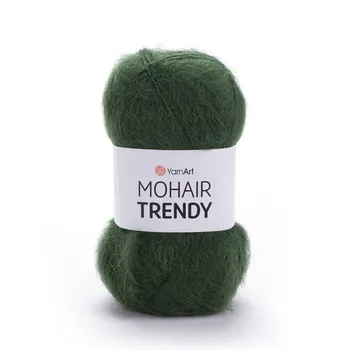 YARNART-MOHAIR-TRENDY-חוט סריגה עם 50% אנגורה- צבע ירוק 111