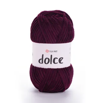 צמר קטיפה איכותי דולצ'ה- YARNART-DOLCE בצבע-בורדו 780