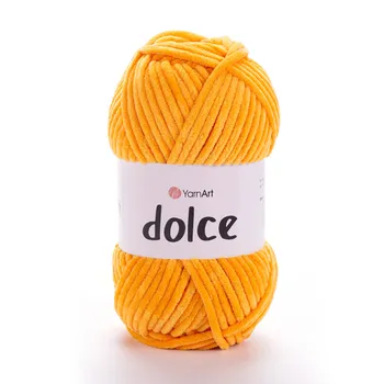 צמר קטיפה איכותי דולצ'ה- YARNART-DOLCE בצבע-כתום 853