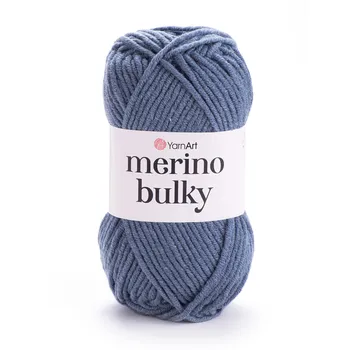 צמר מרינו- MERINO BULKY צמר עבה עם 25% צמר אמיתי בצבע- ג'ינס 3864