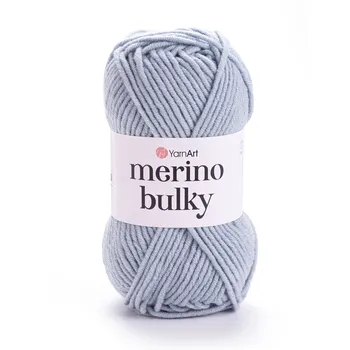 צמר מרינו- MERINO BULKY צמר עבה עם 25% צמר אמיתי בצבע- אפור 3072