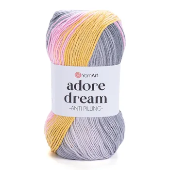 ADORE DREAM-צמר אדורה דרים- גוונים אפור חרדל ורוד 1064