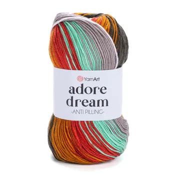 ADORE DREAM-צמר אדורה דרים- גוונים אדום טורקיז ירוק כתום 1069