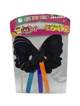 3 מסכות לפנים מדפי קסם לגירוד- פרפר