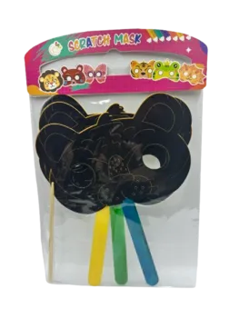 3 מסכות לפנים מדפי קסם לגירוד- דובי