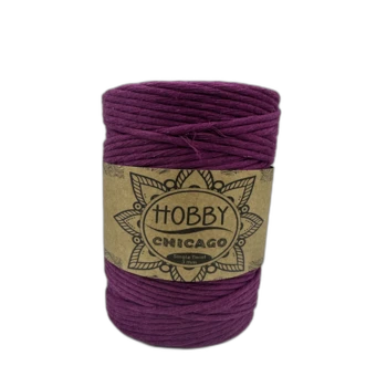 חוט מקרמה 4MM- CHICAGO סינגל טוויסט בצבע-סגול (605)