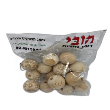 חרוזי עץ עם ציורים