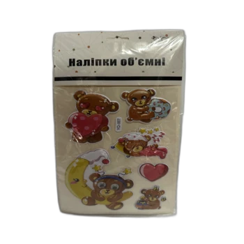 מדבקות לילדים נפוחות דגם-דובי