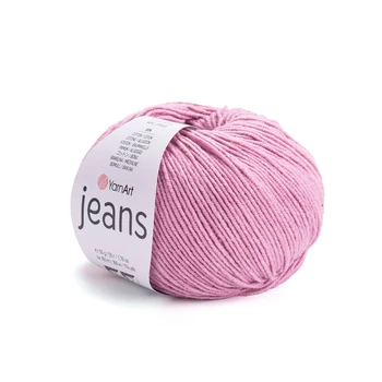 YARNART-JEANS-חוט סריגה קייצי ג'ינס מתאים במיוחד לבובות ובגדי קייץ- 55% כותנה (65) ורוד