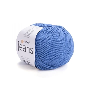 YARNART-JEANS-חוט סריגה קייצי ג'ינס מתאים במיוחד לבובות ובגדי קייץ- 55% כותנה (16) ג'ינס