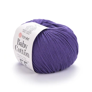 YARNART-BABY-COTTON-חוט סריגה רך ונעים 50% כותנה (455) סגול