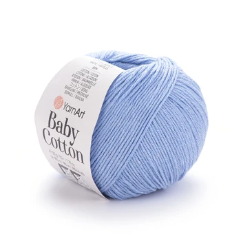 YARNART-BABY-COTTON-חוט סריגה רך ונעים 50% כותנה (448) תכלת
