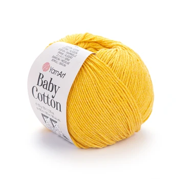 YARNART-BABY-COTTON-חוט סריגה רך ונעים 50% כותנה (432) צהוב