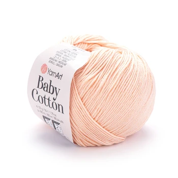 YARNART-BABY-COTTON-חוט סריגה רך ונעים 50% כותנה - 411 אפרסק