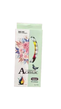 סט צבעי אקריליק 12 גוונים